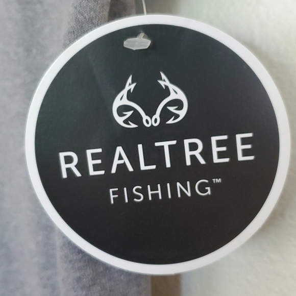 Delta RealTree Gray Graphic Fish Short Sleeve T-Shirt L - Picture 9 of 9